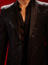 Men's Black Embellished Blazer